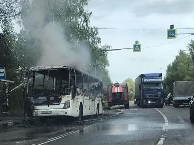 Пожары. Автобус сгорел из-за неисправности узлов и агрегатов